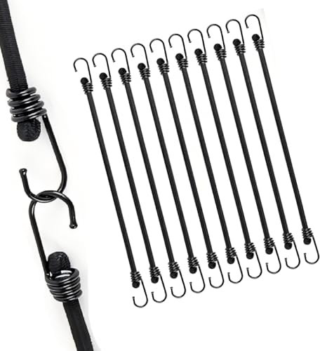 12 Stück Spanngummi mit Haken, 30 cm Expander mit Haken, Expander Spanngurte Verstellbar Spanngummi mit Haken, Multifunktional Planenspanner Gummispanner mit Haken, für Gepäck, Fracht