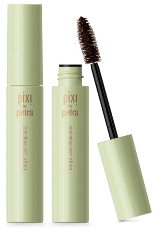 Pixi Large Lash Mascara | Farbton: Best Brown | Mascara für Extremes Volumen mit Vitamin E, Panthenol und Bambus | Falsche-Wimpern-Effekt | Wischfest und Wasserabweisend | 0,4 fl oz/12 ml