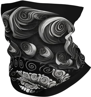 Halstuch Schädel Abstrakte Kunst Spirale Gothic Dunkel Headwrap Nahtloses Schlauchschal Unisex Röhrenschal Für Wandern Herren Erwachsene
