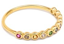 SINGULARU - Anillo Orbit. Latón con Acabado en Baño Oro de 18Kt. Joyas para Mujer. Talla 10-18