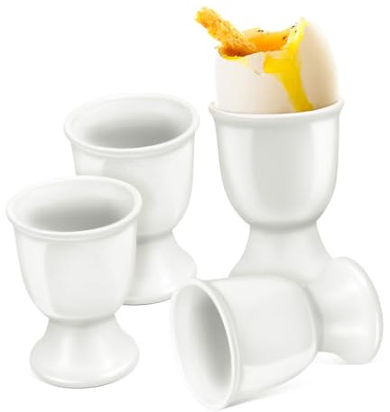PRETYZOOM 4piezas Huevera de Cerámica Moderna Portahuevos para Encimera Contenedor de Huevos Cocidos para Cocina Huevera Individual