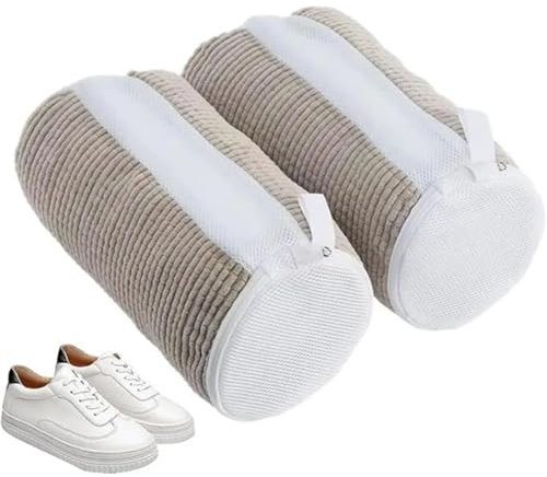 Sacchetto Scarpe Lavatrice 1 borsa for scarpe for lavatrice, foderata in velluto di ciniglia, borsa for il lavaggio delle scarpe, portatile, in fibra soffice, for il bucato delle scarpe da ginnastica