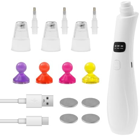 Sutowe Lápiz eléctrico para pintura de diamante con 4 cabezales de repuesto, bolígrafo ajustable con 3 modos de succión inteligentes, carga USB, accesorios para pintura de diamantes para entusiastas