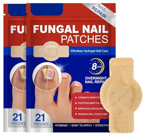 Fungal nail patches,Mycose ongles des pieds,Pansements Antimycosiques pour les ongles,Patches de réparation des ongles fongiques,Réparer abîmés patches antifongiques ongle pieds,Unisexe (A)