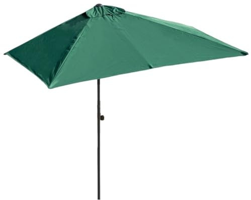 Sombrilla de jardín rectangular con media pared, altura ajustable de 200 cm, 250 cm, 270 cm, parasol para exteriores, patio, balcón, playa, patio, toldo duradero para protección solar