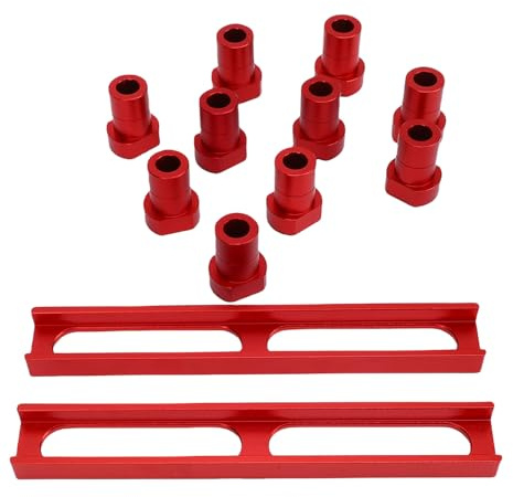 Spacnana 20 Mm Bankhaken aus Aluminiumlegierung, Rot, Rutschfeste Hundeklemmenanschläge für Holzbearbeitungswerkbänke, Sicherer Desktop-Block mit Eloxierter Oberfläche für Präzision und Stabilität