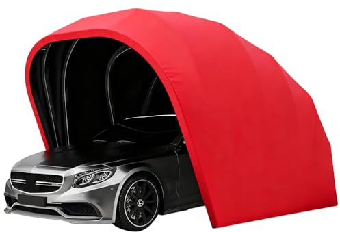 Heavy Duty Carport in acciaio inox, retrattile semi-automatico mobile pieghevole garage esterno, durevole, adatto a tutte le condizioni atmosferiche, per parcheggio, cortile, giardino