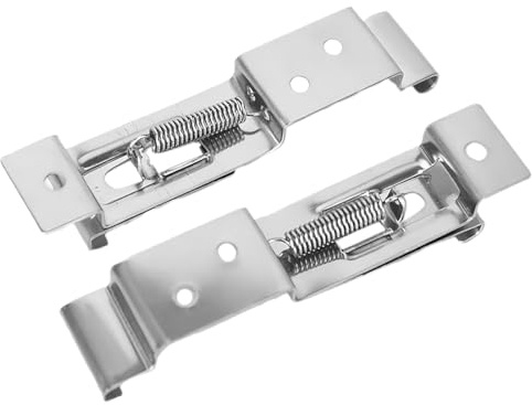 QEXUJOW Soportes para matrículas,Soporte de matrícula de coche de 2 piezas, soporte de resorte con clip para matrícula de remolque