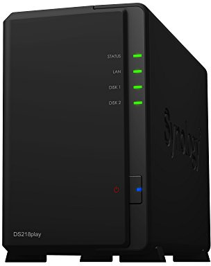 Synology DS218PLAY/4TB-RED 4TB (2x 2TB WD Rot) 2 Bay Desktop NAS-Einheit