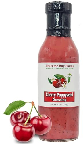 Traverse Bay Farms Nationally Award-Winning Salad Dressings (Cherry Poppyseed, 1 Bottle)