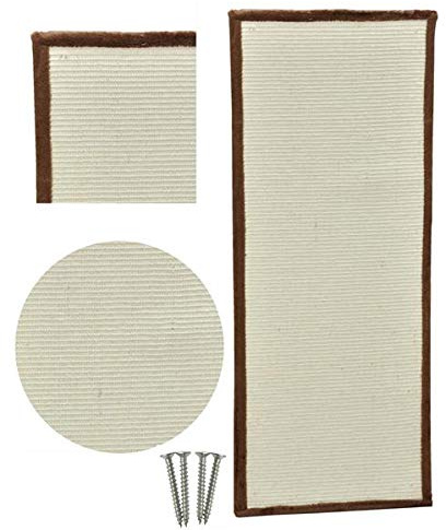 nanook Kratzbrett Sisal Kratzmatte mit Plüsch - extragroße Kratzfläche 110 x 45 - Robustes Teppich Kratzgewebe - Kratzfest
