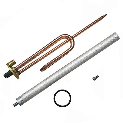 Resistencia curva 1500W + Anodo 22x300 + junta + Tornillo inoxidable termo electrico