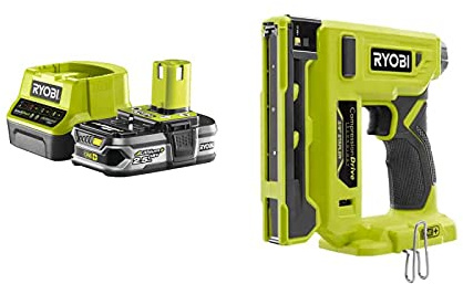 Pack RYOBI Agrafeuse 18V R18ST50-0 - 1 Batterie 2.5Ah - 1 Chargeur rapide RC18120-125