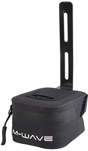 M-Wave Flaschenhaltertasche wasserdicht, inkl. Aluminium-Adapter, kompakte Werkzeugtasche für Fahrradrahmen, Groningen BC, Schwarz