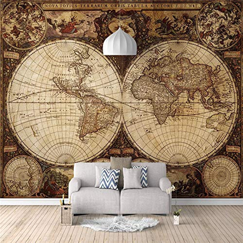 Mural Self- Adhesive Photo Wallpaper world map 200X140cm Decoration Poster Picture Design Modern for Living Room Bedroom