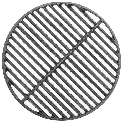 Warmiehomy Cast Iron BBQ Grill Grate,38cm Round Cooking Grids and Grates Thicken 1cm Replacement Grill Grates for Barbecue,15 Inch