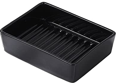 Soap DishSoap Tray，Soap Drainer rack，Solid Color Soap Holder, Ceramics Rectangular Soap Dishes, Porcelain Soap Saver, Soap Tray, For Bathroom Kitchen-Soap Dish-Dark Green Green-Soap Dish-black-Soap di