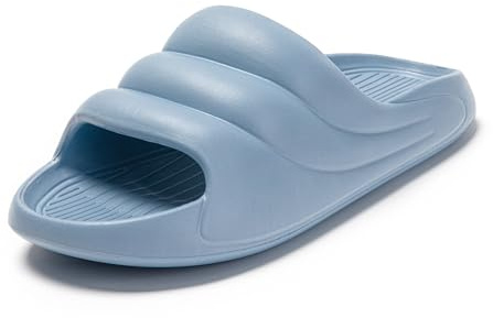 JOMIX Ciabatte Uomo Estive Morbide in Gomma Infradito Leggere Ideali per Mare Piscina Casa Antiscivolo Resistenti All'Acqua Traspiranti Comode e Pratiche,Blu,42 EU