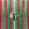 TOPWAYS Christmas Tinsel Foil Backdrop Curtains, Red and Green 2pcs 3.2ft x 8.5ft Metallic Tinsel Foil Fringe Curtains for Christmas Party Photo Backdrops Props Christmas Theme Decorations