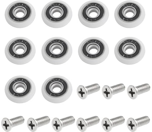 RTRTGS 10 Pièces Roulette Porte Douche 19mm Roulette Porte Coulissante de Douche