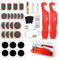 THIMOONS Fahrrad Reifen Flickzeug,All-IN-ONE Fahrrad Reparaturset Reifenreparaturset Fahrrad Flickset with Ultra-Starke Fahrrad Reifenheber Fahrradflickenzeug mit Tragbarer Aufbewahrungsbox