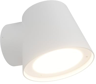Klighten Applique da Parete GU10 Esterno/Interno, Moderno Lampada da Parete IP65, Luci da Muro in Alluminio+PC per Giardini Terrazza, Bianco, Senza Lampadina