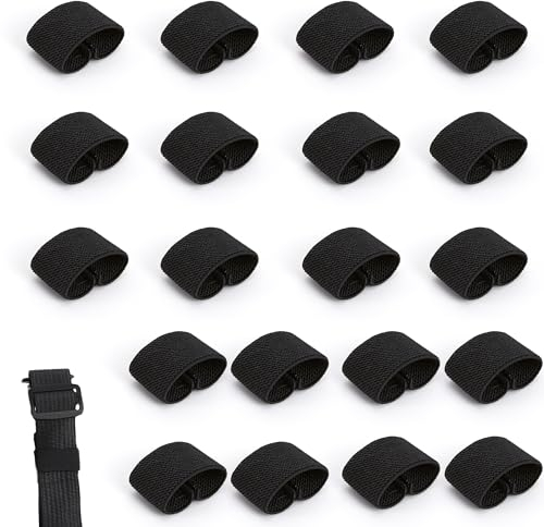 ZAHD 20 Stück Taktische Gürtel Halter Halter Halter Gürtel Schleifen Taktische Gürtelhalter Halter Band Nylon Duty Belt Keeper Schleifen Taktische Halter Elastische Gürtelhalter für 3,5-4cm (A)
