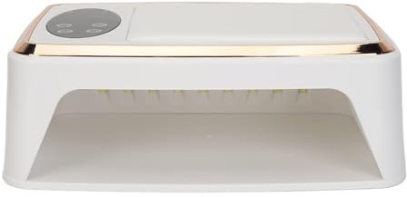 Lampes UV pour ongles, lampe à ongles UV LED 2 en 1 avec accoudoir rembourré, 4 réglages de minuterie, sèche-ongles en gel UV LED professionnel, repose-bras pour salon de