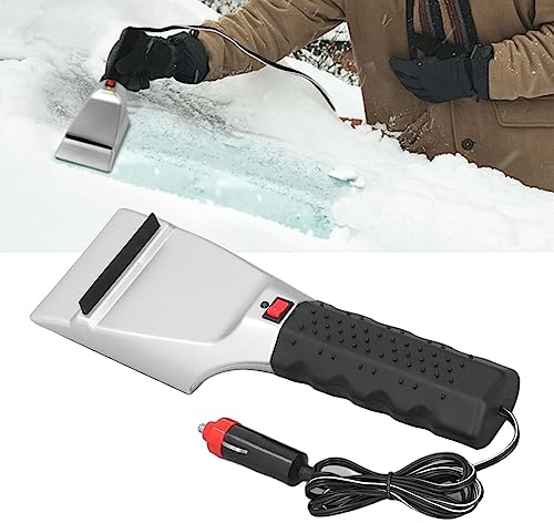 Elektrisch Beheizter Schnee-Eiskratzer für die Windschutzscheibe von Autos, 12 V, Automatisch Beheizte Schnee-Elektroschaufel für Autos, LKWs, SUV, Metall-Eiskratzer