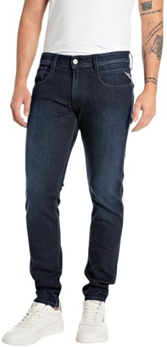 Replay Slim fit Jeans Anbass Hyperflex Dust, 007 mörkblå, 33W / 30L