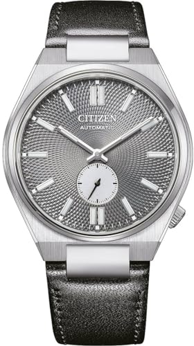 Citizen Herren Analog Automatik Uhr mit Leder Armband NK5010-01H
