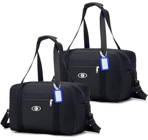 SPAHER 2X Bagaglio a Mano 40x20x25 Ryanair Borsone da Viaggio Impermeabile 20L Borsa da Cabina per Aereo Palestra Weekend Ospedale Donna Uomo Cabin Bag con Tracolla Rimovibile