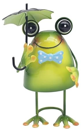 Lesser & Pavey Frog with Umbrella Garden Ornaments | Lovely Gardening Gifts For Women & Men | Designed By Bright Eyes | Garden Decorations For Any Garden