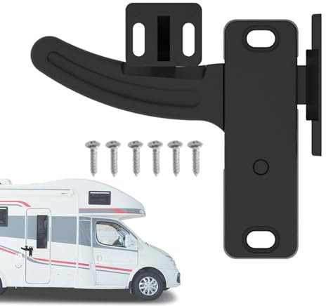 Qurygin Anhänger-Türgriff, Wohnmobil-Türriegel | Fliegengitter-Türschloss, RV-Griff | Teile für Wohnmobil-Bildschirmtüren, Anhängergriff mit Schrauben, Ersatzgriff für Wohnmobil-Reiseanhänger