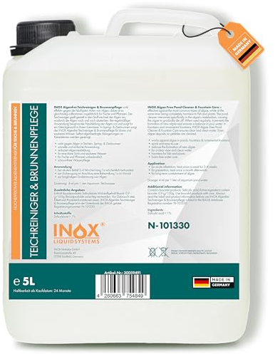 INOX® Teichklar 5L – Algenvernichter für Teich | Teichklar für Gartenteich & Brunnen | Für klares, algenfreies Wasser – fischfreundlich & sicher in der Anwendung