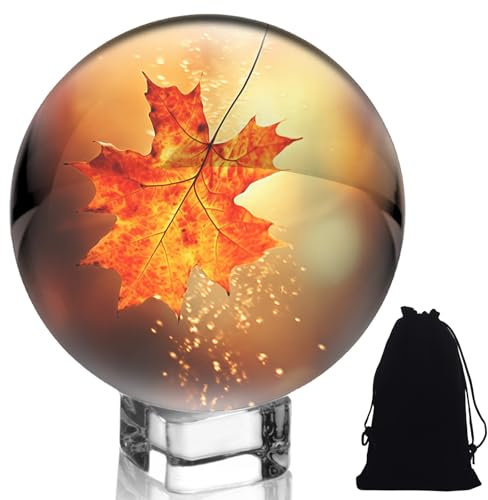 Leikurvo Glaskugel Fotografie Kugel aus K9 Glas, Kristallkugel 100mm, Fotokugel Klare Linsenkugel Glaskugel Kristall Deko, Wahrsagerkugel Lensball Fotografie Geschenk für Hobbyfotografen