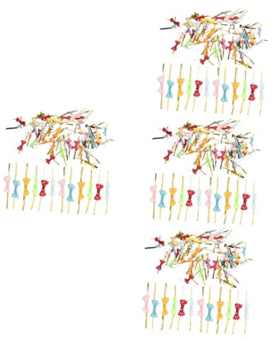 SEWOART 4 Sets Mini-schleifen Zum Basteln Lutscherstäbchen Verdrehte Krawatten Party-geschenktüten 100 Stück * 4