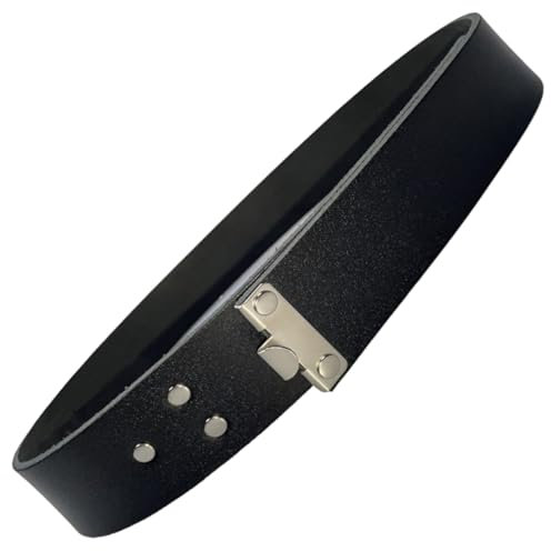 Reuschenbach® Lederkoppel schwarz 45 mm - Rindleder (Länge 90 cm/Bundweite 80 cm)