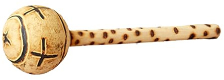 Hochet shaker chamanique - Instrument de percussion - Longueur : 25 cm