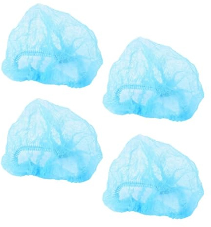 JECOMPRIS 10 Stück Einweg Haarnetz Vlieshauben Für Make up Reinigung Atmungsaktiv Blau Faltbar Für Lebensmittelservice Und Kosmetik Einweg Duschhaube Für Damen