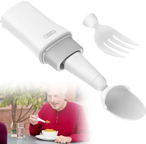 Cuillère Parkinson pour tremblements de la main, cuillère et fourchette stables séparables, utilisation de charge, pour les patients atteints de la maladie de Parkinson ou souffrant de tremblements