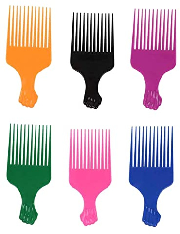 Beaupretty Juego de 6 Peines para Levantar el Cabello de Plástico Pp Mango Cómodo para Peinar Barba y Cabello en Peluquería y Estilismo Color Aleatorio
