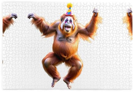 Puzzles1000 Teile BROLEO Gorilla Performing Printing Educational Intellectual Wooden Puzzles, Fun Puzzles, Stress Relieving Puzzles