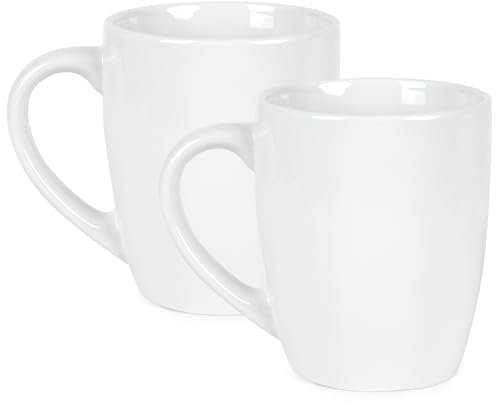 BYCNZB 27OZ Extra Large Ceramic Coffee Mug, Jumbo Coffee Mugs, Big Tea Cups with a Large Handle for Office and Home set of 2 (White)