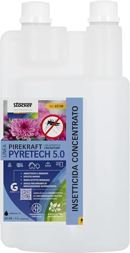 Stocker - Pirekraft Insetticida Concentrato 0,5 L per Nebulizzatori Automatici - Azione Abbattente e Snidante - Uso Esterno - PMC - Compatibile con Geyser System