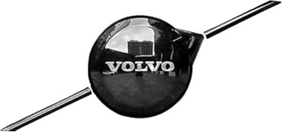 ZLSXTN Schwarz KühlerGrill Emblem für Volvo XC90 B5 2019 2020 2021 2022 2023 2024,Frontgrill Logo Aufkleber Abzeichen Abdeckung Schutz ABS Selbstklebend Kratzfest Auto Exterieur Dekoration Zubehör