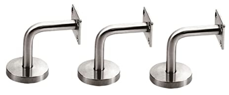 SOPOTUTU Soporte De Pasamanos De Barandilla De Escalera Acero Inoxidable Sólido Acero Duradero Para Baños y Pasillos Paquete De 3 Piezas