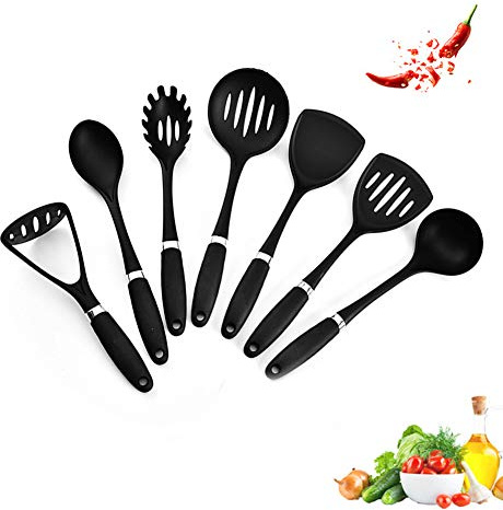 Utensili da cucina in nylon, 7 pezzi, set di utensili da cucina, pratici accessori da cucina con manico ergonomico, utile per la cucina