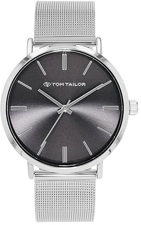 TOM TAILOR - Herren Quarz Armbanduhr - Alloy Gehäuse - Edelstahl Armband - Wasserdicht 3 Bar