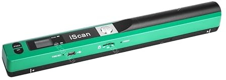 Tragbarer A4-Dokumentenscanner, Neuer kreativer Handscanner iScan, 900 DPI, USB 2.0, LCD-Display, unterstützt JPG- und PDF-Formate(Green Scanner)